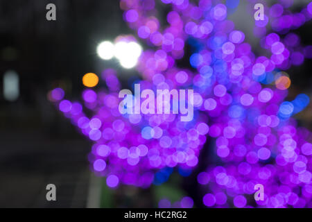 Schwerpunkte der Lichter für den Hintergrund aus. Stockfoto