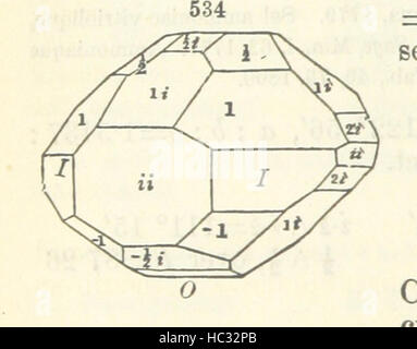 Ein System der Mineralogie... Fünfte Auflage, überarbeitet und erweitert... Mit drei Anhänge und Korrekturen. (Anhang I., 1868-1872, von G. J. Bürste. Anhang II. 1872-1875, und Anhang III., 1875-1882, von E. S. Dana.) Bild entnommen Seite 692 von "A System der Mineralogie Stockfoto