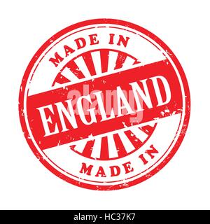 Illustration des Grunge-Stempel mit dem Text in England geschrieben innen hergestellt Stock Vektor