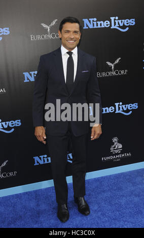 Film-Premiere von neun Leben mit: Mark Consuelos wo: Los Angeles, California, Vereinigte Staaten von Amerika bei: 2. August 2016 Stockfoto