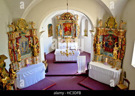 Der Altar des Heiligen Marko Kirche in Krizevci, Kroatien Stockfoto