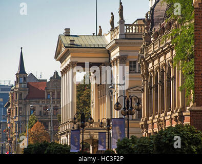 Operngebäude in einer alten europäischen Stadt - Wroclaw, Polen Stockfoto