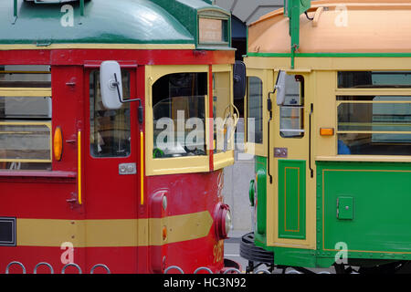 Von Melbourne, historische Straßenbahn, die läuft ein Rundweg um die Innenstadt. Melbourne, Victoria, Australien Stockfoto