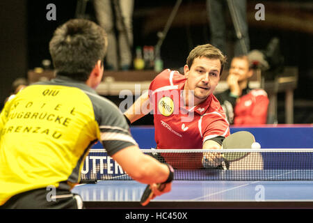 Düsseldorf, Deutschland. 7. Dezember 2016. German Cup Viertel Finale, Borusssia Düsseldorf V TTC Zugbrucke Grenzau. Bildnachweis: Ashley Greb/Alamy Live-Nachrichten Stockfoto