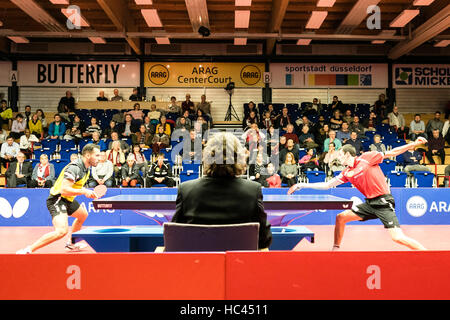 Düsseldorf, Deutschland. 7. Dezember 2016. German Cup Viertel Finale, Borusssia Düsseldorf V TTC Zugbrucke Grenzau. Bildnachweis: Ashley Greb/Alamy Live-Nachrichten Stockfoto