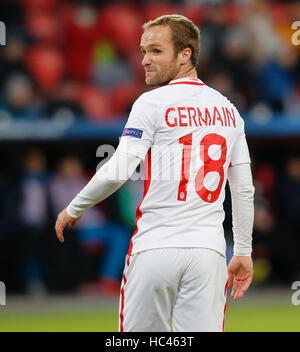 Leverkusen, Deutschland. 7. Dezember 2016. Champions League Gruppe E, Spieltag 6, Bayer Leverkusen gegen AS Monaco FC: Valere Germain (Monaco).                 Bildnachweis: Jürgen Schwarz/Alamy Live-Nachrichten Stockfoto