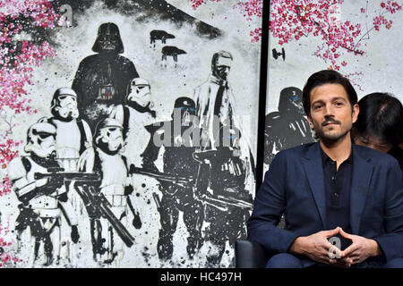 Tokio, Japan. 7. Dezember 2016. Diego Luna besucht die "Rogue ein: A Star Wars Geschichte/Star Wars: Rogue ein" im Ritz-Carlton Hotel am 7. Dezember 2016 in Tokio, Japan. | Verwendung Weltweit Credit: Dpa/Alamy Live-Nachrichten Stockfoto