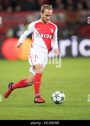 Leverkusen, Deutschland. 7. Dezember 2016. Monacos Valere Germain in Aktion während der Fußball-Champions-League-match zwischen Bayer Leverkusen und AS Monaco in der BayArena in Leverkusen, Deutschland, 7. Dezember 2016. Foto: Marius Becker/Dpa/Alamy Live News Stockfoto