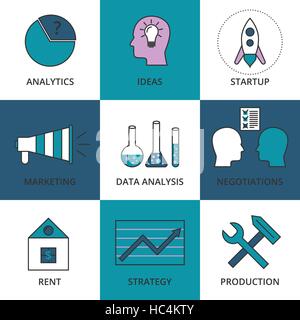 Aktie Vector Linear Symbol Business Development Stock Vektor
