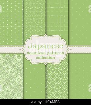Vektor-Illustration-Set von seamless pattern Stock Vektor