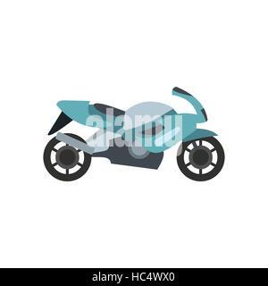 Motorrad blau flach Symbol Stock Vektor