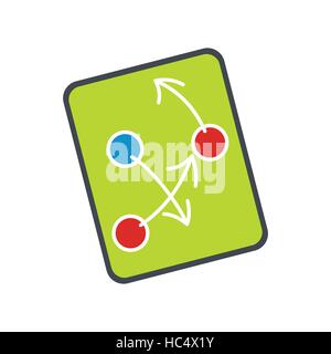 Taktik-Strategie auf eine digitale Tablet flach-Symbol Stock Vektor