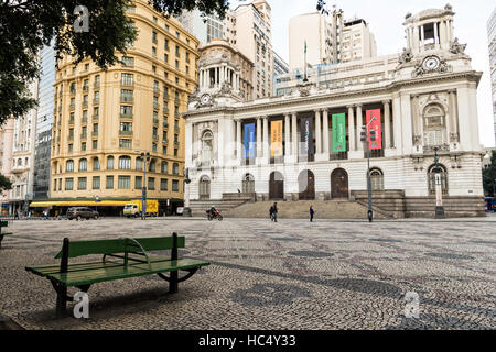 Das Rathaus in Pedro Ernesto Palace am Stadttheater Platz in Rio De Janeiro, Brasilien. Stockfoto