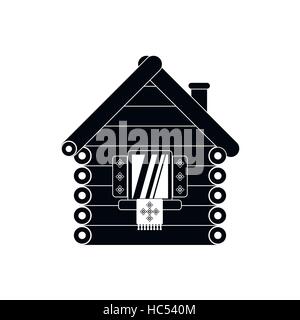 Holzhaus-Symbol, einfachen Stil Stock Vektor
