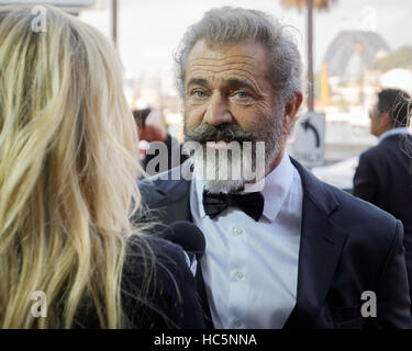 Sydney, Australien. 7. Dezember 2016. Mel Gibson im Bild außerhalb der 6. jährlichen AACTA Preisverleihung bei The Star in Sydney. Mel Gibsons "Bügelsäge Ridge" Auszeichnungen neun AACTA mit Mel Gibson erhält den AACTA Award für die beste Regie. Bildnachweis: Pazifische Presse/Alamy Live-Nachrichten Stockfoto