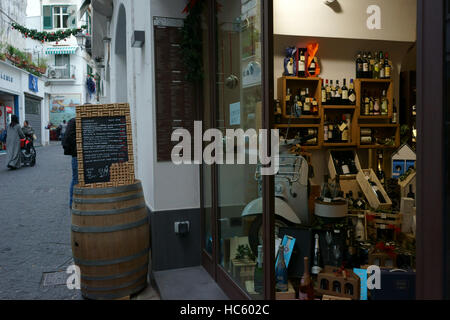 Italien, Amalfi, Vinothek. Stockfoto