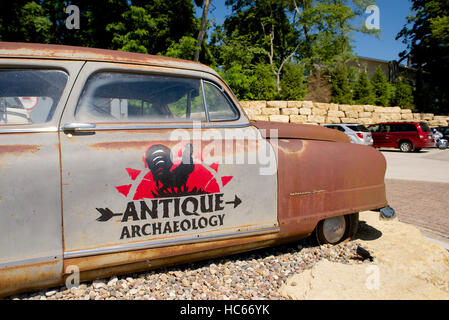 Antiken Archäologie auf Davenport Straße, Le Claire, Scott County, Iowa, USA. Stockfoto