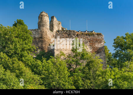 Ruinen von Devin Castle in der Nähe von Bratislava, Slowakei Stockfoto