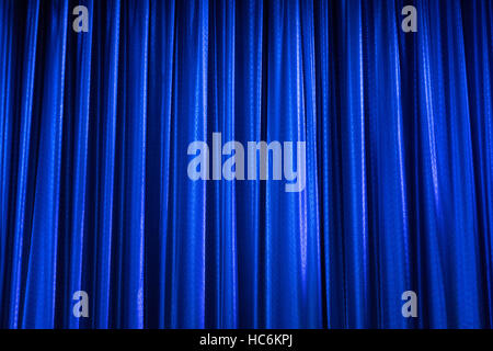 blauen Vorhang Hintergrund Stockfoto