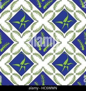 Farn Blätter Floral Seamless Pattern Stock Vektor