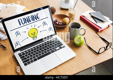 Crowd Funding Finanzierung geben Hilfe Non-Profit-Konzept Stockfoto