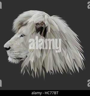 Lion low Poly Design. Dreieck-Vektor-illustration Stock Vektor