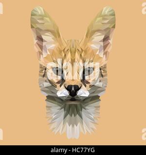 Wildkatze-low-Poly-Design. Dreieck-Vektor-illustration Stock Vektor