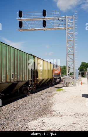 Güterzug Galesburg, Knox County, Illinois, USA. Stockfoto