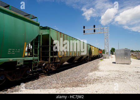 Güterzug Galesburg, Knox County, Illinois, USA. Stockfoto
