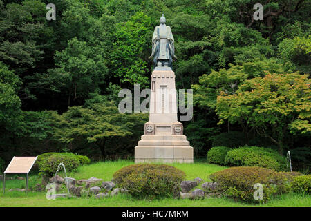 Shimadzu Tadoyoshi Statue, Tanshoen Garten, Kagoshima City, Insel Kyushu, Japan, Asien Stockfoto