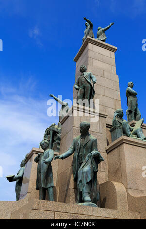 Studenten-Denkmal, Amu Plaza, Kagoshima City, Insel Kyushu, Japan, Asien Stockfoto