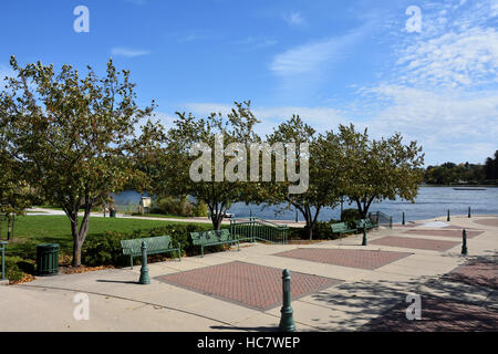 Cravath Seeufer Park in Whitewater, Wisconsin Stockfoto