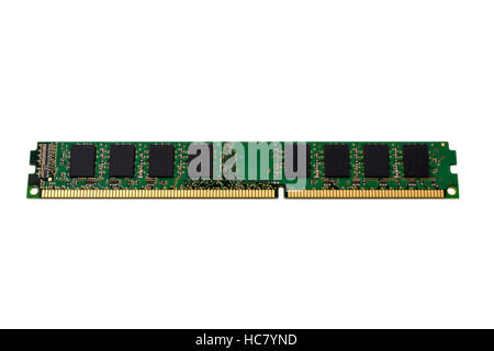 Elektronische Sammlung - Computer random-Access Memory (RAM) Module auf dem weißen Hintergrund isoliert Stockfoto