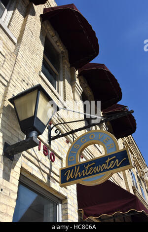 Downtown Wildwasser, Wisconsin Stockfoto