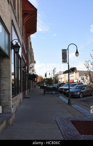 Downtown Wildwasser, Wisconsin Stockfoto