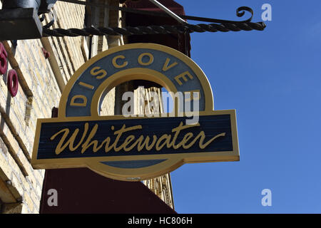 Downtown Wildwasser, Wisconsin Stockfoto