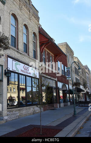 Downtown Wildwasser, Wisconsin Stockfoto