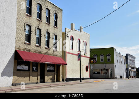 Downtown Wildwasser, Wisconsin Stockfoto