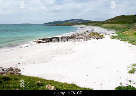 Prinzen-Strand auf der Insel von Eriskay in den äußeren Hebriden, wo Bonnie Prince Charlie 1745 landete. Stockfoto