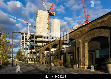 Sanierung von der Kings Cross Gegend von London. Stockfoto