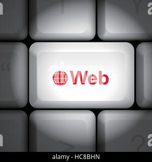 Nachricht auf Tastatur enter-Taste, für Web-Konzepte Stock Vektor