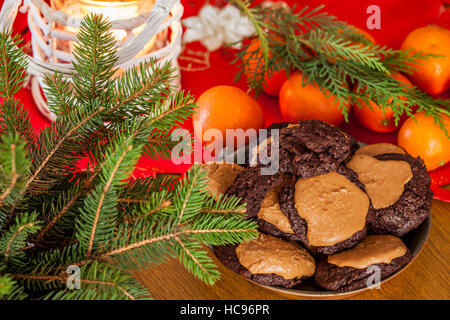 Brownie Erdnussbutter Buckeyes Stockfoto