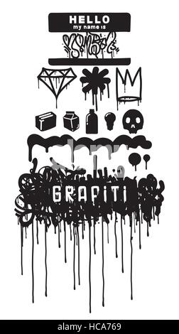 Graffiti Iqons element Stock Vektor
