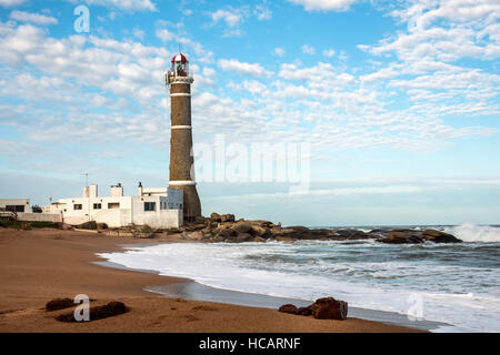 Leuchtturm in Jose Ignacio unweit von Punta del Este, Atlantikküste, Uruguay Stockfoto