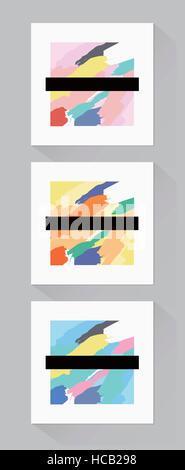 Quadrate mit farbenfrohen abstrakten Mustern Stockfoto