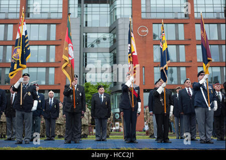 Mitmachen in einem Armed Forces Day-Service in Manchester, Vereinigtes Königreich, Samstag, 28. Juni 2014. Stockfoto