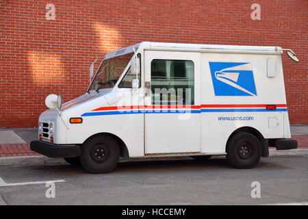 United States Postal Service Lieferwagen, USA Stockfoto