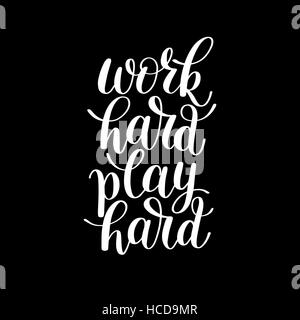 Hartes Stück harte Arbeit. Motivierenden Zitat. Hand gezeichnet Stock Vektor