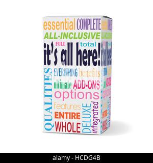 die Worte zurück an den Absender auf eine Pappschachtel auf weißem Hintergrund Stock Vektor