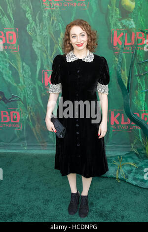 "Kubo und die beiden Zeichenfolgen" Premiere mit: Regina Spektor wo: Universal City, Kalifornien, Vereinigte Staaten, wann: 15. August 2016 Stockfoto